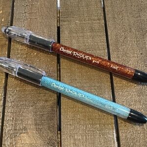 R.S.V.P. Fine Glitter Gel Pens - Teal and Copper